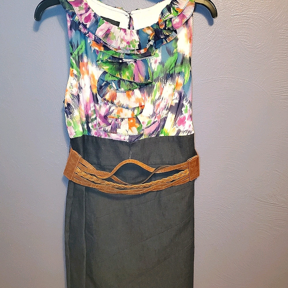 Brand new knee length multicolored pencil dress